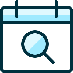 Calendar Search Icon from Ultimate Duotone Set