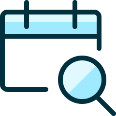 Calendar Search 1 Icon from Ultimate Duotone Set