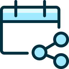 Calendar Share Icon from Ultimate Duotone Set