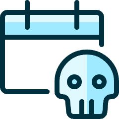 Calendar Skull Icon from Ultimate Duotone Set