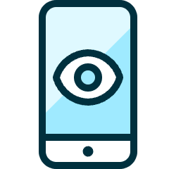 Iris Scan Smartphone Icon from Ultimate Duotone Set