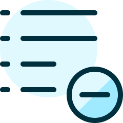 List Remove Icon from Ultimate Duotone Set