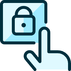Touch Finger Lock Icon from Ultimate Duotone Set