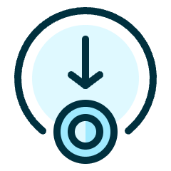 Cursor Move Target Down Icon from Ultimate Duotone Set