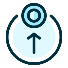Cursor Move Target Up Icon from Ultimate Duotone Set