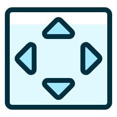 Direction Button Square Icon from Ultimate Duotone Set