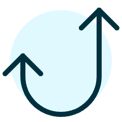 Button Arrow Curve Icon from Ultimate Duotone Set