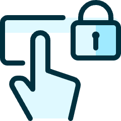 Touch Password Lock Icon from Ultimate Duotone Set