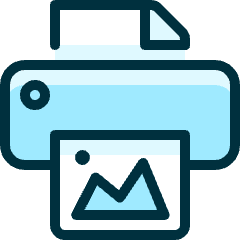 Print Picture Icon from Ultimate Duotone Set