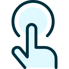 Circle Pad Finger Icon from Ultimate Duotone Set