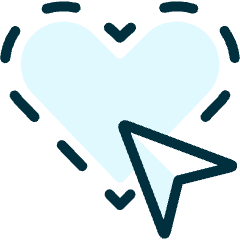 Cursor Select Heart Icon from Ultimate Duotone Set
