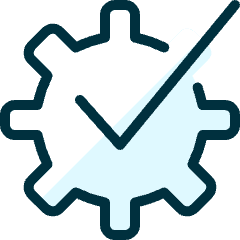 Cog Approved Icon from Ultimate Duotone Set