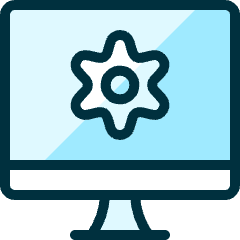 Cog Desktop Icon from Ultimate Duotone Set