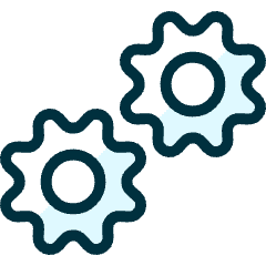 Cog Double 1 Icon from Ultimate Duotone Set
