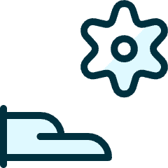 Cog Hand Give 1 Icon from Ultimate Duotone Set