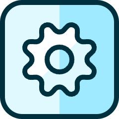 Cog Square 1 Icon from Ultimate Duotone Set
