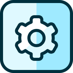 Cog Square Icon from Ultimate Duotone Set