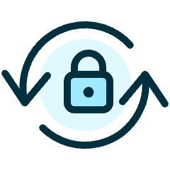 Synchronize Arrows Lock Icon from Ultimate Duotone Set