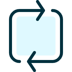 Synchronize Arrows Square Icon from Ultimate Duotone Set