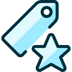 Tags Favorite Star Icon from Ultimate Duotone Set