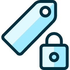 Tags Lock Icon from Ultimate Duotone Set