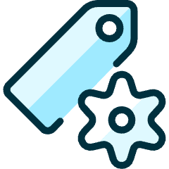 Tags Settings Icon from Ultimate Duotone Set