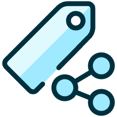 Tags Share Icon from Ultimate Duotone Set