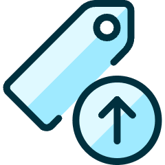 Tags Upload Icon from Ultimate Duotone Set