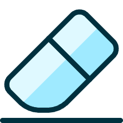 Eraser 1 Icon from Ultimate Duotone Set