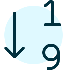 Arrange Number Icon from Ultimate Duotone Set