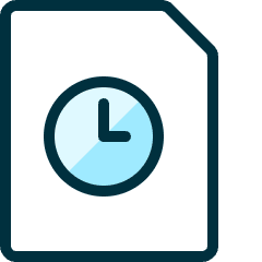 Time Clock File 1 Icon from Ultimate Duotone Set