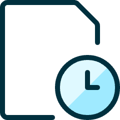 Time Clock File Icon from Ultimate Duotone Set