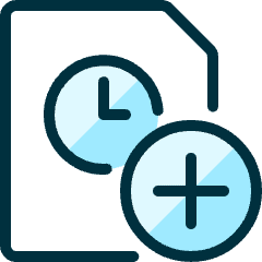 Time Clock File Add Icon from Ultimate Duotone Set