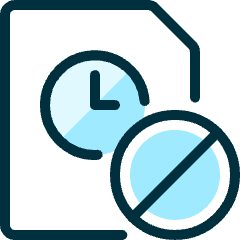 Time Clock File Block Icon from Ultimate Duotone Set