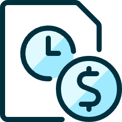 Time Clock File Cash Icon from Ultimate Duotone Set