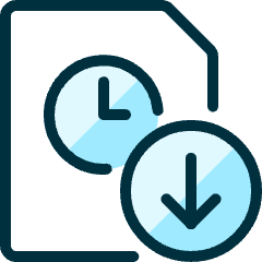 Time Clock File Download Icon from Ultimate Duotone Set