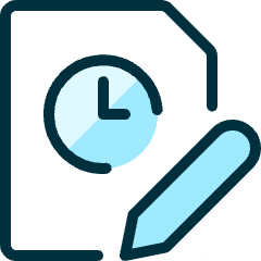 Time Clock File Edit Icon from Ultimate Duotone Set
