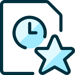 Time Clock File Favorite Icon from Ultimate Duotone Set