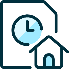 Time Clock File Home Icon from Ultimate Duotone Set