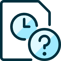 Time Clock File Question Icon from Ultimate Duotone Set