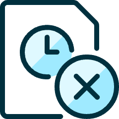 Time Clock File Remove Icon from Ultimate Duotone Set