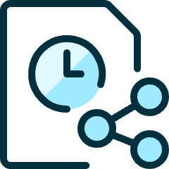 Time Clock File Share Icon from Ultimate Duotone Set