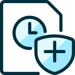 Time Clock File Shield Icon from Ultimate Duotone Set