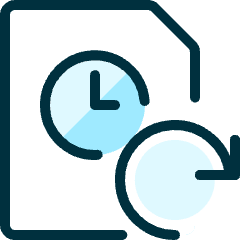 Time Clock File Sync Icon from Ultimate Duotone Set