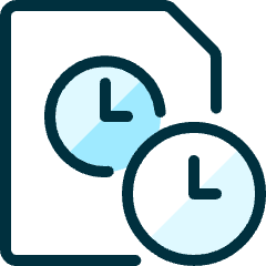 Time Clock File Timer Icon from Ultimate Duotone Set