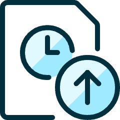 Time Clock File Upload Icon from Ultimate Duotone Set