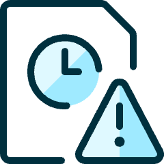Time Clock File Warning Icon from Ultimate Duotone Set