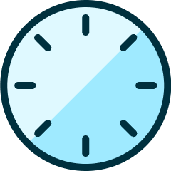 Time Clock Midnight Icon from Ultimate Duotone Set