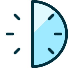 Time Clock Six Icon from Ultimate Duotone Set