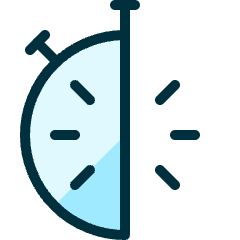 Time Stopwatch Half 1 Icon from Ultimate Duotone Set